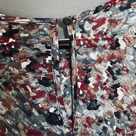 Babeau Semi Sheer Multi Color Blouse in Large - Picture 6 of 7